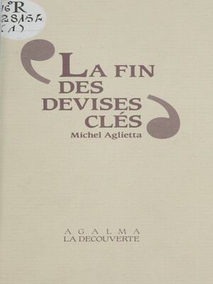 cover image of La Fin des devises clés